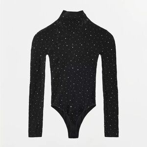 Zara Black Long Sleeve Bodysuit
